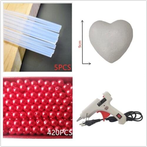 9cm Soap Foam Heart of Roses Flower Artificial Imitation Pearls Heart Mold New Year Gifts for Women Valentines Gift Christmas