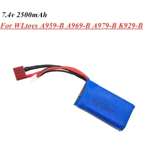 7.4V 2500mAh 2S 903048 lipo Battery for Q39 WLtoys 144001 A959-B A969-B A979-B K929-B RC Car Helicopter Spare Parts 1-10pcs