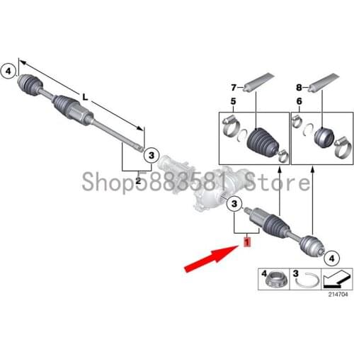 CAR front half shaft warranty output shaft left bm wE70 X5 4.8I E70 X5 3.0D E70 X5 3.0SD drive shaft front axle swing half shaft