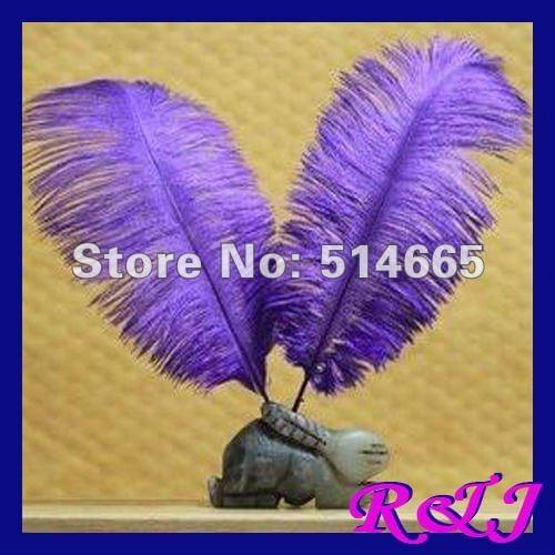 Free shipping 100pcs/lot 10-12inch 25-30cm purple dyed Ostrich drab feather ostrich plumes