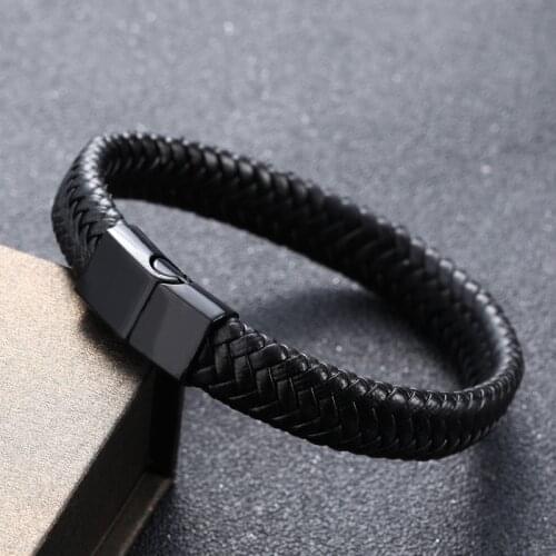 New Retro Button Braided Classic 3 Color Genuine Leather Bracelet for Men Women Accessories Jewelry Couple Bangles Gift