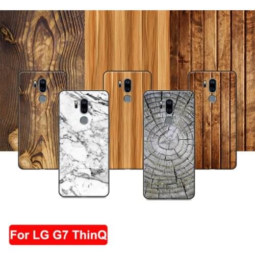 For LG G7 clear Wood grain stone style Print Case For LG G7 ThinQ G710 Soft Silicone TPU back Cover For LG G7ThinQ Phone Cases