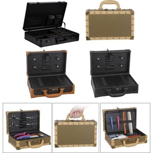 Barber Stylist Lock Case Organizer Clippers Trimmers Hair Tools Carrying Case Hair Scissors Tool Box Makeup Storage Bag