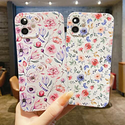 Flowers Pattern Case For Xiaomi Redmi Note 10 Pro 10T 5G 10S 9 7 7A 9T 9A 9C 9S 8 8T 6 5 Plus 4 4X 6A Soft Silicone Back Cover