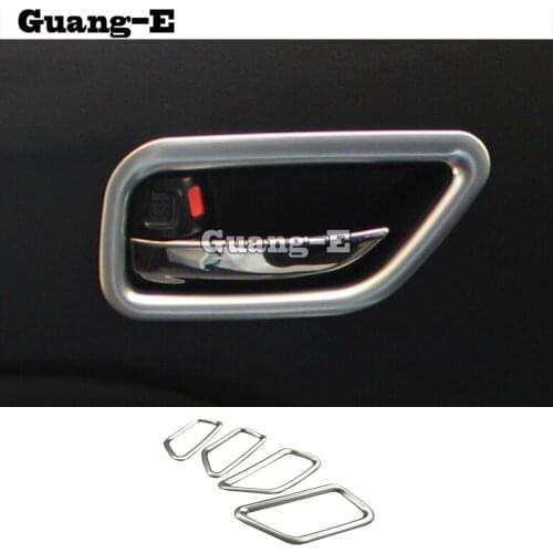 For Suzuki Vitara 2016 2017 2018 2019 Car Body Styling Stick Trim ABS Chrome Door Inner Built Handle Bowl Frame Lamp Armrest