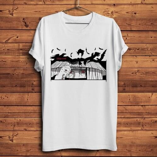 Crows Shinobi Sharingan ninja funny anime t shirt homme short sleeve men white casual tshirt unisex Japan manga streetwear tee