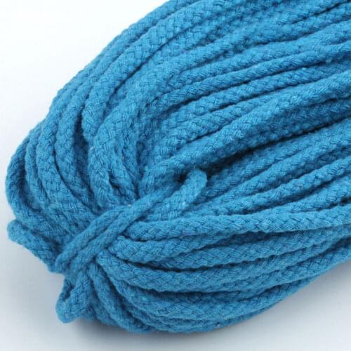 5mm Drawstring Hollow 8-Strand Rope Cotton Rope Eight-Strand Color Bag Drawstring for Sports Décor Pet Toys Crafts