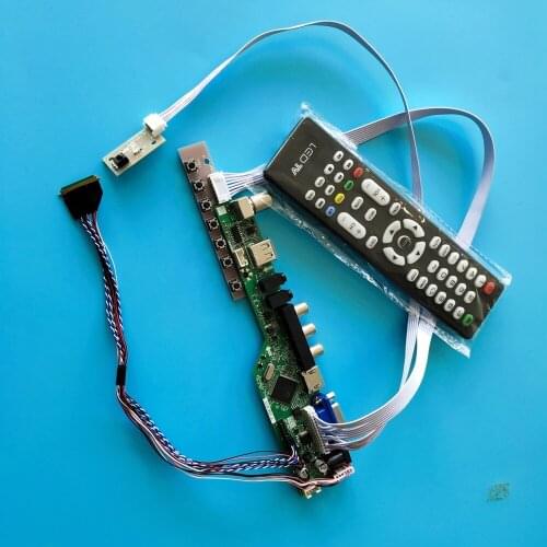 Kit for B156XW04 V5 LCD LED Panel Screen TV AV 15.6" Controller driver board USB 1366X768 VGA remote 40pin LVDS