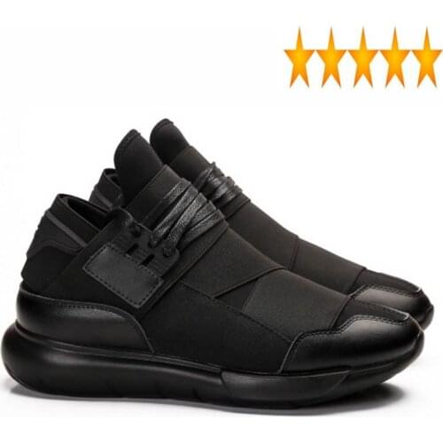 Casual New Spring Shoes Fashion Men Genuine Leather Patchwork Thick Sole Trainers Footwear Outdoor Breathable Sneakers Black
