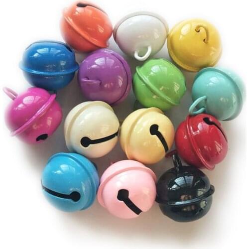 Pet Pendants Hanging Jingle Bells 20Pcs Xmas Tree Ornaments DIY Crafts Accessories Handmade Metal Iron 22mm Christmas Decor