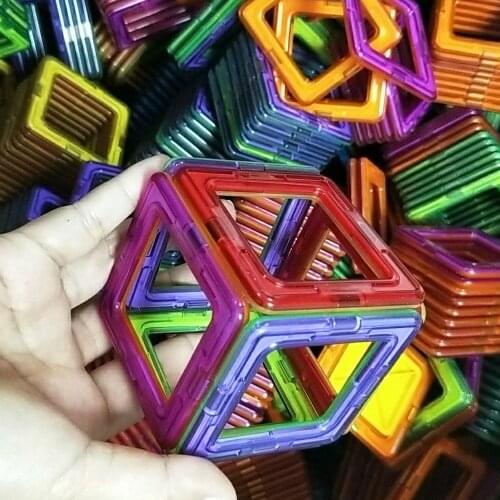 Big Size Magnetic Designer Triangle Square Bricks Magnetic Building Blocks Construction Toys for Children Kids Gifts