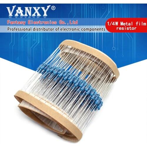 100PCS 220 ohm 220R 1/4W Metal film resistor 1