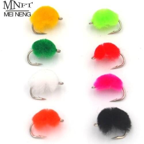 MNFT 8PCS 12# Glo Bug Egg Flies Fly Fishing 8 different Colors Trout Salmon Fly Fishing Lures