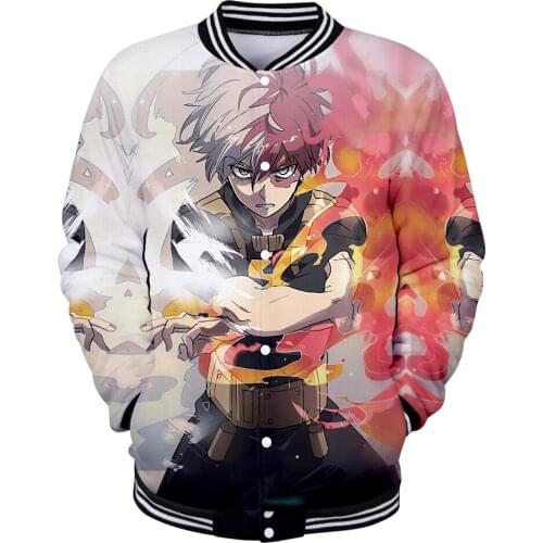 My hero college 3D print Baseball Uniform Jacket Coat Men Women Harajuku Sweatshirt Winter Fashion Hip Hop Anime Hoodie