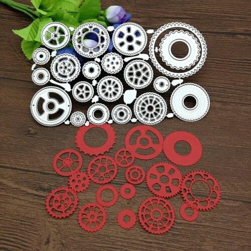 Gear Set Metal Steel Embossing Cutting Dies Craft Dies Scrapbooking DIY Card Making Photo Decoration