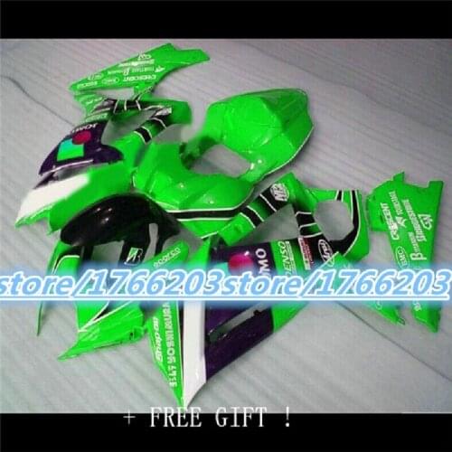 Fit ABS Fairings Kit Fit For SUZUKI GSXR1000 2007-2008 for SUZUKI GSXR1000 07 08 green black fairings