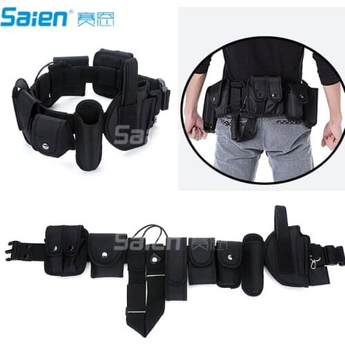 10 in 1 Hunting Holsters & Pouches Utility Tactical Belt Police Gear Heavy Duty Nylon Combat Officer Equipment