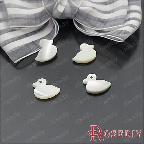 Wholesale 14*12mm Original Color Duck Natural Sea Shell Beads Diy Jewelry Findings Accessories 10 pieces(JM5325)