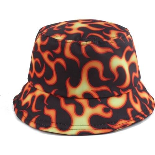 Panama Fire Cloud Dragon Print Fisherman Hat Fashion Harajuku Bucket Hats For Men Women Sun Protection Hip Hop Cap
