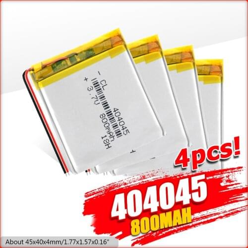 Rechargeable 800mAh Li-Po Battery 404045 li-ion Lipo cells Lithium Li-Po Polymer Battery For MP3 MP4 GPS Electric Toy DVD Camera