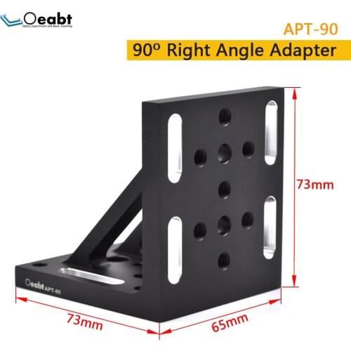 APT-90 Right Angle Adapter 90º Mounting Plate Optical Experiment Adapter Plate Right Angle Plate 3D Optics Experiment