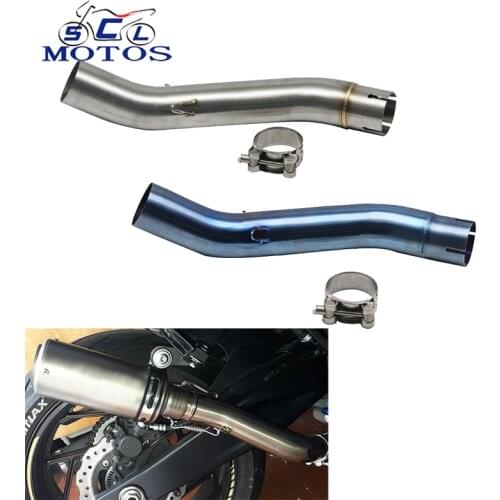 Sclmotos -Motorcycle Exhaust Muffler Connector Middle Pipe Escape Moto for Benelli BJ300GS BN300 without Exhaust Racing