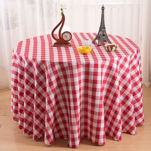 Table Cloth Factory Outlet Grid Plaid Cover Cloth High Quality Multi Size Round Rectangle Table Cloth