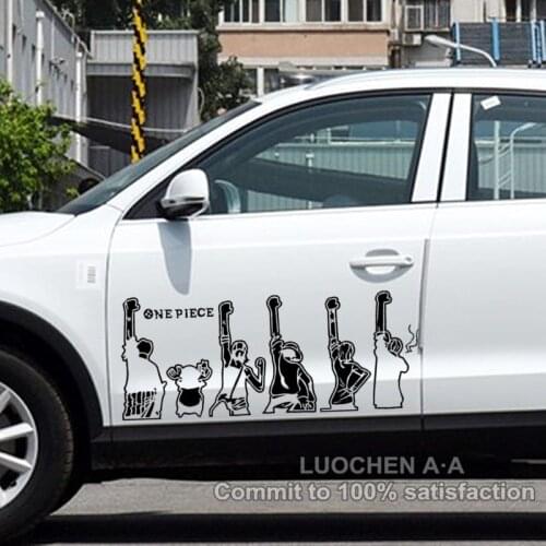 Car Sticker ONE PIECE The straw hat pirates Cartoon Creative Funny Decals Auto Tuning Styling 50cm 100cm D22