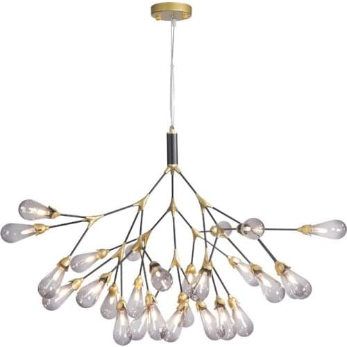 Firefly LED Chandelier Lights Fashion Romantic Tree Branch Hanging Lamps Nordic Art Decor Glass G4 Lighting For Home Hotel Cafe