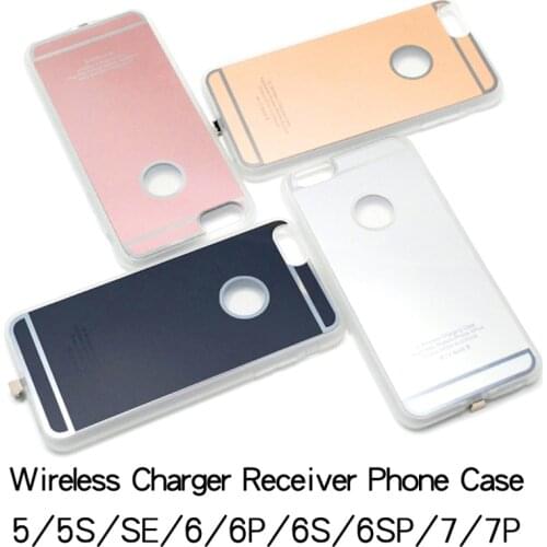 High quality Qi Wireless Charger Receiver case for Iphone 5s SE 6s 7Plus for Apple iPhone 4.7 5.5 inch Ultra thin Built-in Cover