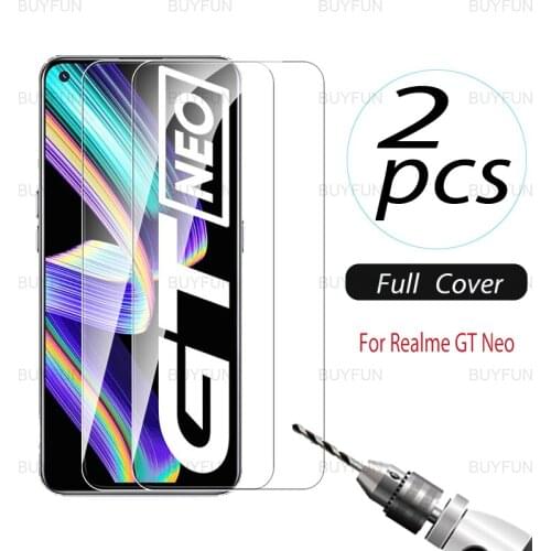 2pcs front screen protector For Realme GT Neo 6.43 inch HD Safety protection glass for oppo reno5 5G Light Phone Screen Film