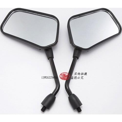 Motorcycle Backup Mirror Black Scooter Mirrors Reflective Mirror Universal motorbike parts for Kawasak Suzuki honda 8MM 10MM