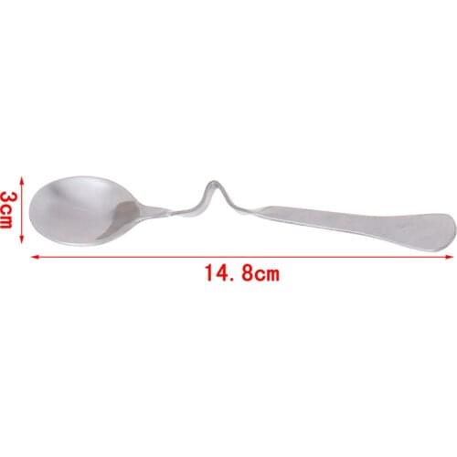 1pc Stainless Steel Multifunctional Milk Coffee Mixing Spoons Teaspoon With Curved Handle Honey Spoons