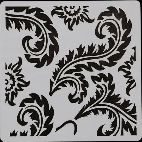 13*13 flower pvc Layering Stencils for DIY Scrapbooking/photo album Decorative Embossing DIY Paper Cards Crafts