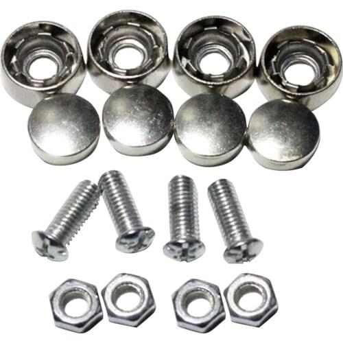 4pcs Car Universal Auto Security License Plate Screw Truck Accessories Zinc Alloy Hardware Anti Theft Frame Bolts Tool