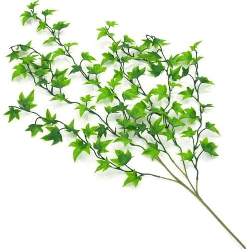 583A Reptile Plants Hanging Plastic Terrarium Plant with Suction Cup for Bearded Dragon Lizard Gecko Snake Tank Habitat Decor