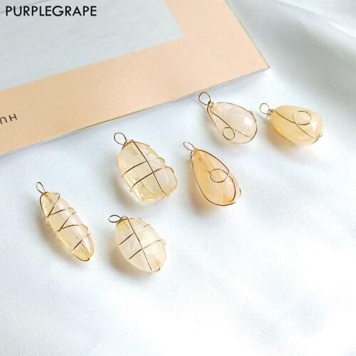 6pcs Imitation natural jade pendant diy earrings jewelry accessories handmade materials retro unique fine fashion women