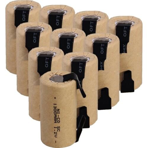 10 pcs screwdriver electric drill SC rechargeable battery only for Russian buyer SUBC NICD 1.2v batteria accumulator 1300mAh