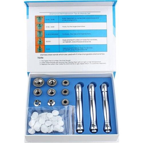 Parts Diamond Microdermabrasion Dermabrasion Replacement Accessories For Facial Peeling Face Skin Care 3 Wands 9 Tips