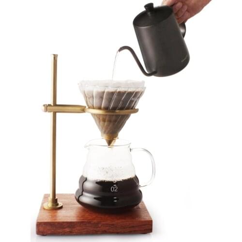American Coffee Hand Brewing Coffee Holder Home Retro Simple Hand Brewing Pot Drip Filter Holder Rosewood Bottom Coffee Holder