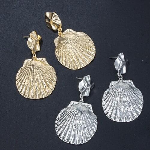 Bohemian Earrings Fashion Jewelry Silver /Gold Color Shell Ear Earrings for Women Party Statement Jewelry Drop orecchini donna