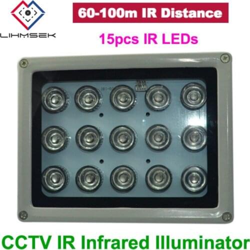 Lihmsek CCTV LEDS CCTV 15PCS IR LEDS Array IR illuminator infrared lamp IP66 850nm Waterproof Night Vision for CCTV Camera