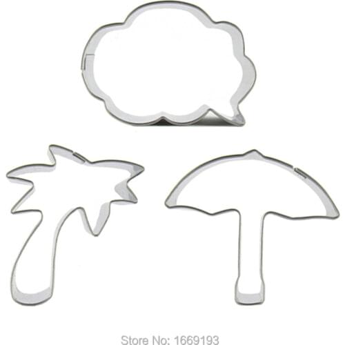 Small Tree,Small Umbrella,Little White Cloud Shape Cake Decorating Tools,Under Sky, Biscuit Cookie Baking Molds,Direct Selling