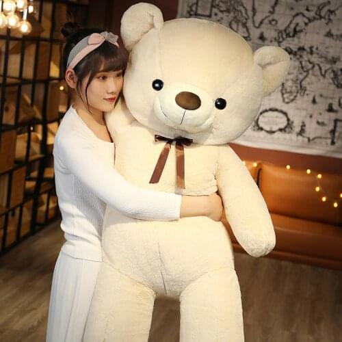 80-120cm Lovely Giant Teddy Bear Plush Toys Kawaii Pillow Cute Big Size Animal Bear Stuffed Dolls for Girlfriend Xmas Gift