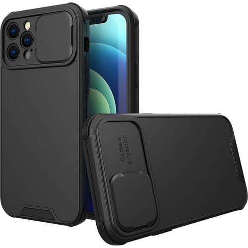 Slide Camera Lens Protection Soft Phone Case For iPhone 11 Pro 12Pro X XR XS Max 7 8 Plus 12Mini Shockproof Bumper Back Cover