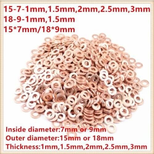 Thicnkness 1mm 2mm 1.5mm 2.5mm 3mm Injector Nozzles Copper Pad ,FOR spayer Nozzle Copper Shims