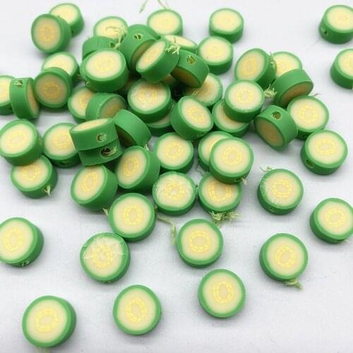 New 30pcs10mm Smiley/Animal/Fruit Beads Polymer Clay Beads Spacer Loose Beads for Jewelry Making DIY Accessories #10
