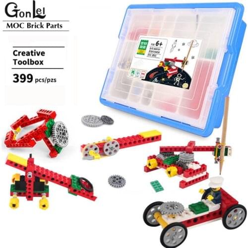 NEW 399Pcs/Box Educational and Dacta Series Simple and Mechanisms Base Set Building Blocks Toys Gifts fit for lepining technic