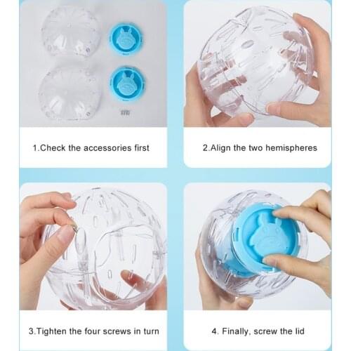 Plastic Rodent Mice Jogging BallHamster Gerbil Rat Exercise Balls Play Toys Outdoor Sport Ball Grounder Rat Small Pet Toy