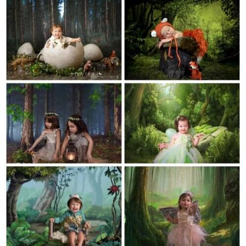 Natural Scenery Forest Backdrops For Photography Baby Shower Background Newborns Kids Photo Studio Photocall Birthday Decor Prop